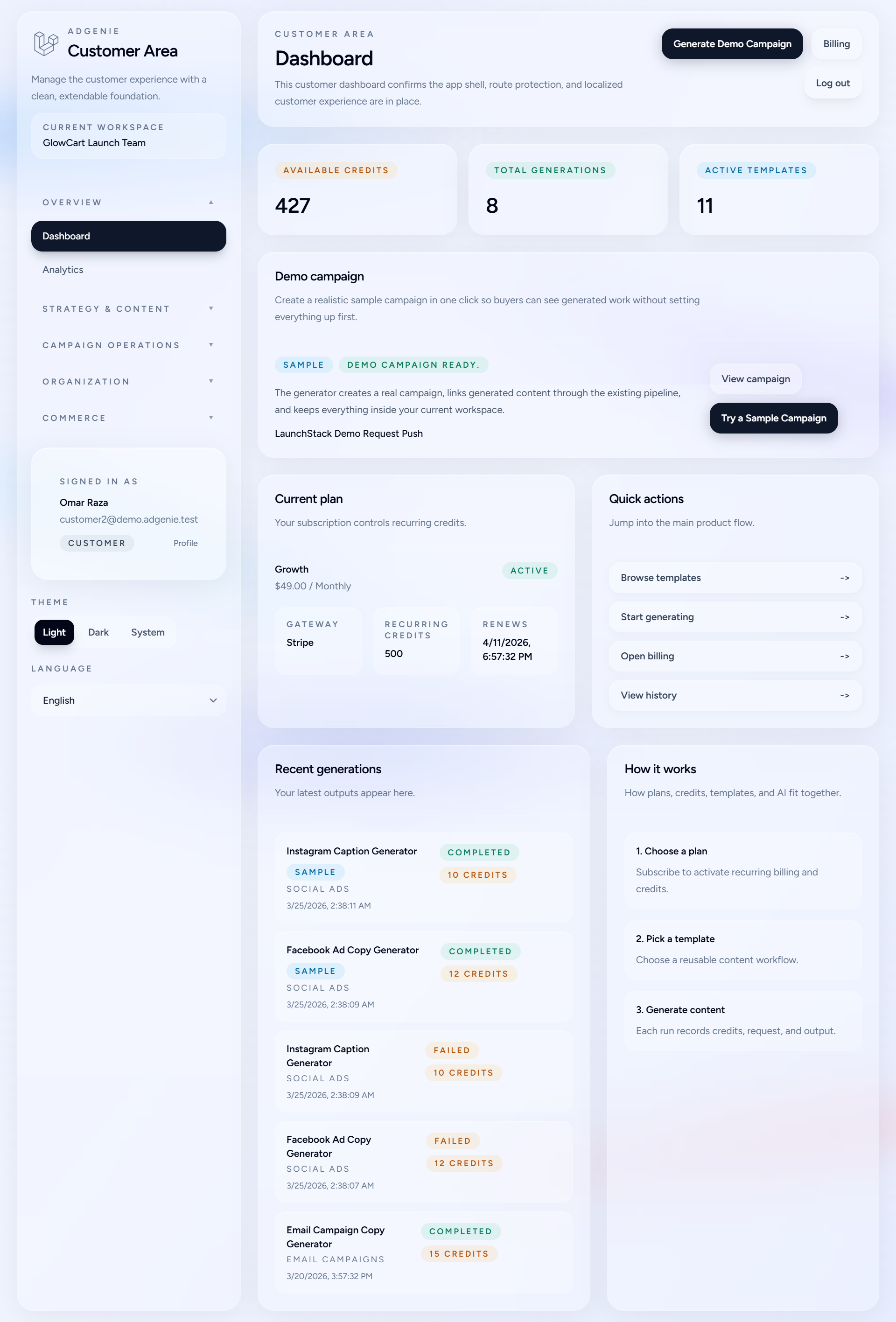 Dashboard